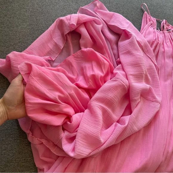 rag & bone Pink Melody Maxi Silk Blend Dress Small - Picture 7 of 9